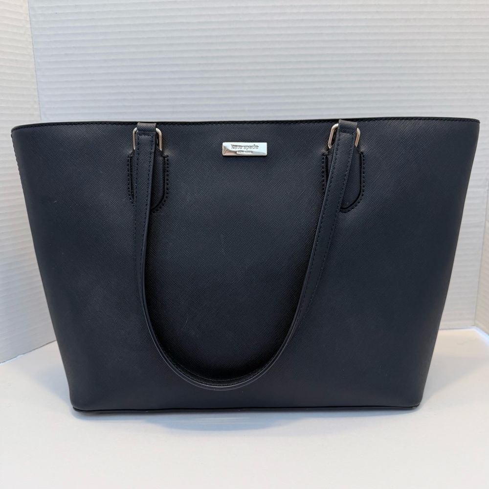 KATE SPADE NEW YORK Black Leather Shoulder Bag Tote - Picture 3 of 16
